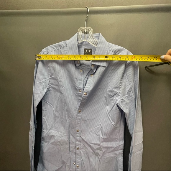 COPY - Armani Exchange blue pinstripe button down collared business professiona… - Picture 10 of 12